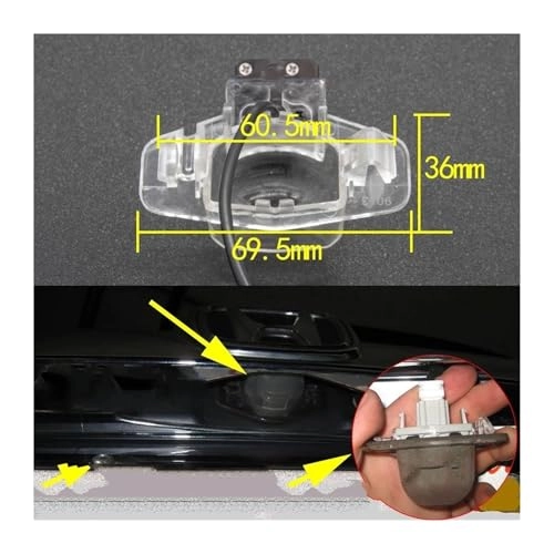 Reverse car rear view camera - Night vision Wired 720 x 540 pixels