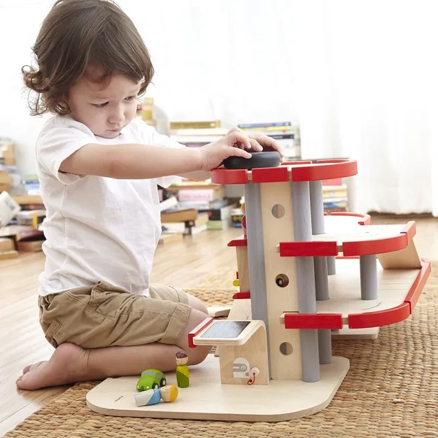Parking Garage - 2 wooden cars