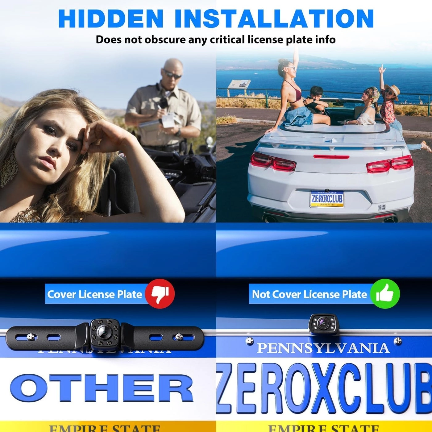 Car Backup Camera B2 - Night Vision Wired