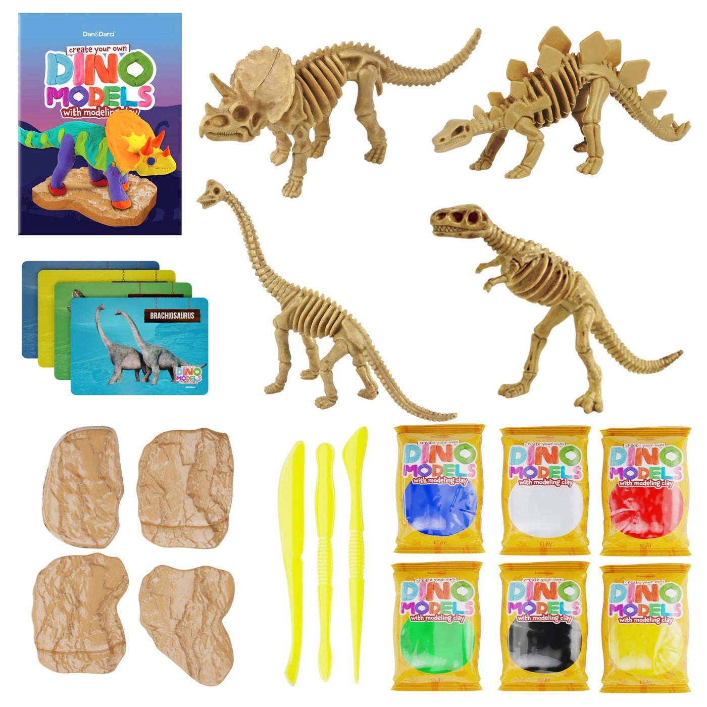 Dino Models Clay Craft Kit - 3+ years 4 pcs
