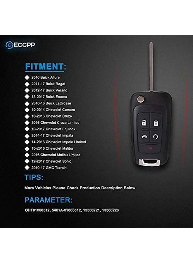 5 Button Remote Key Fob Case - Flip 2 piece(s)