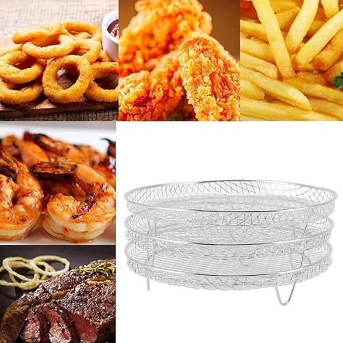 Stackable Air Fryer Rack - Stainless Steel 3-Piece