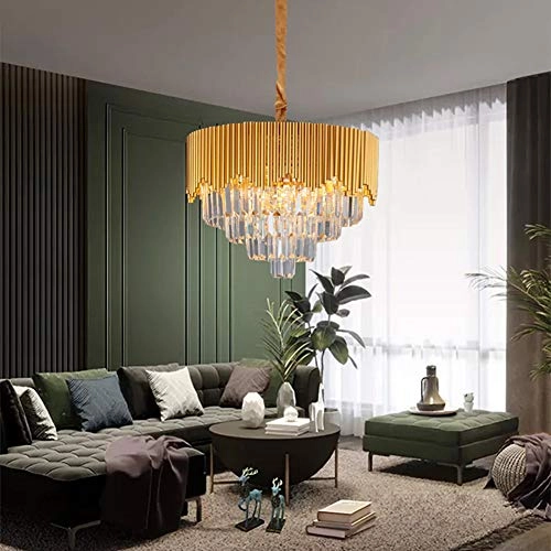 Modern Minimalist Luxury Chandelier - Black and gold 60*43cm
