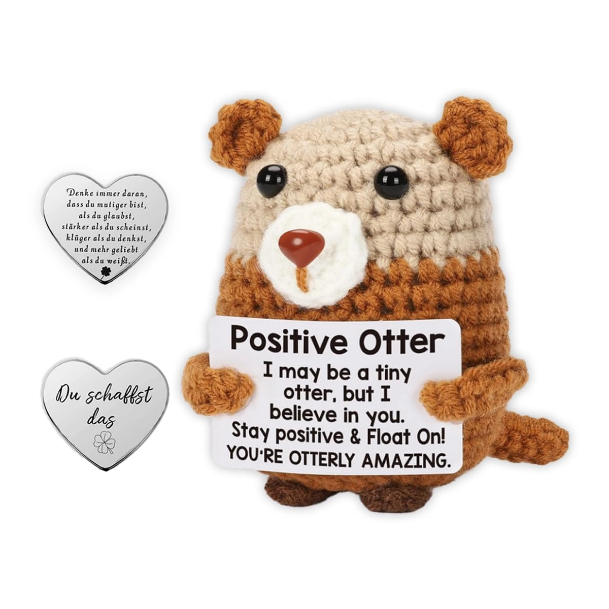 Glamifyr Positive Otter Pocket Hug 7 cm Knitted