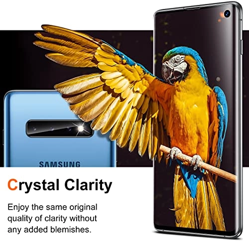 Flexible TPU Screen Protector + Tempered Glass Camera Lens Protector for Samsung Galaxy S10 (3+2 Pack)