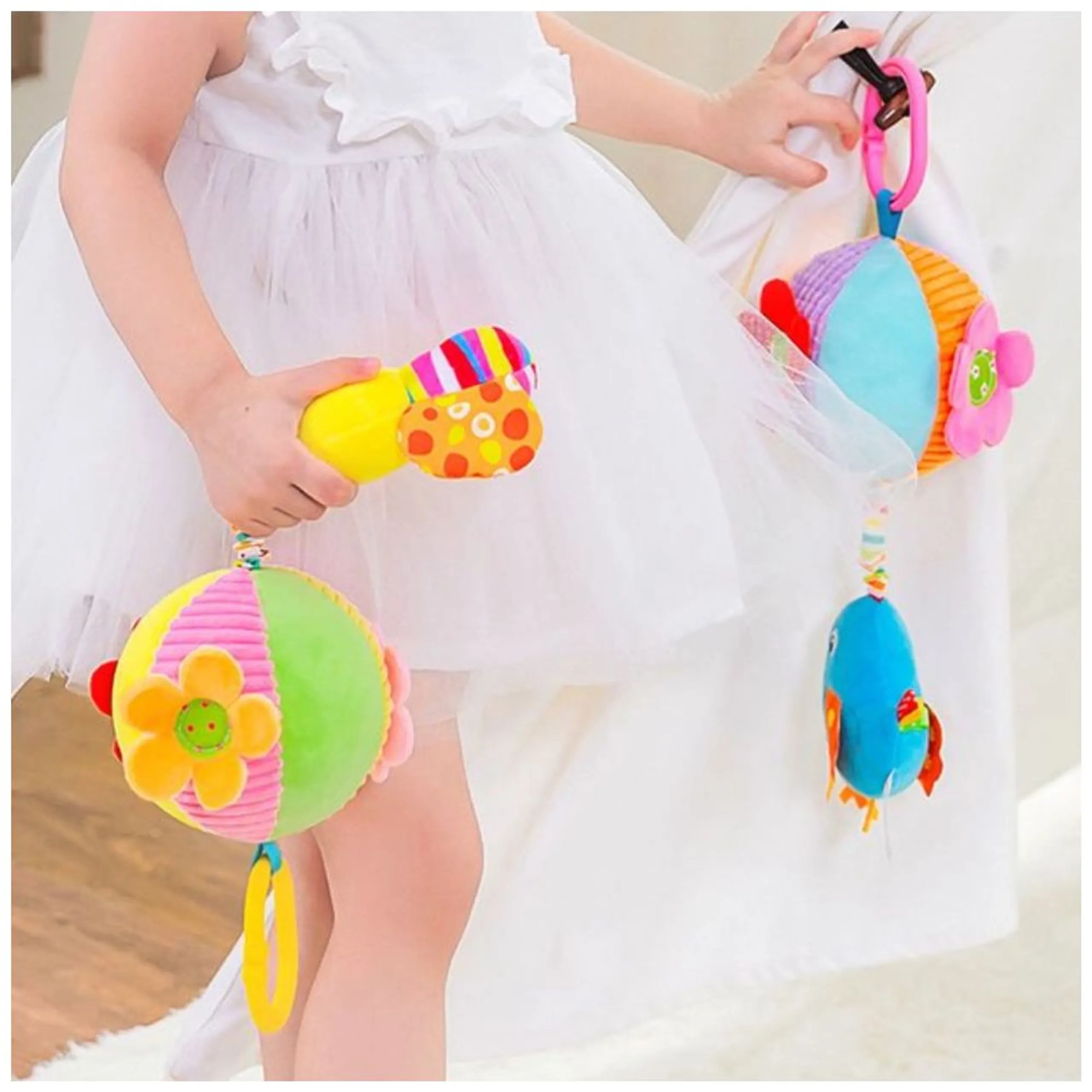 Baby Stroller Plush Hanging Mobile Rattle Toy - Suitable for 3 months and above