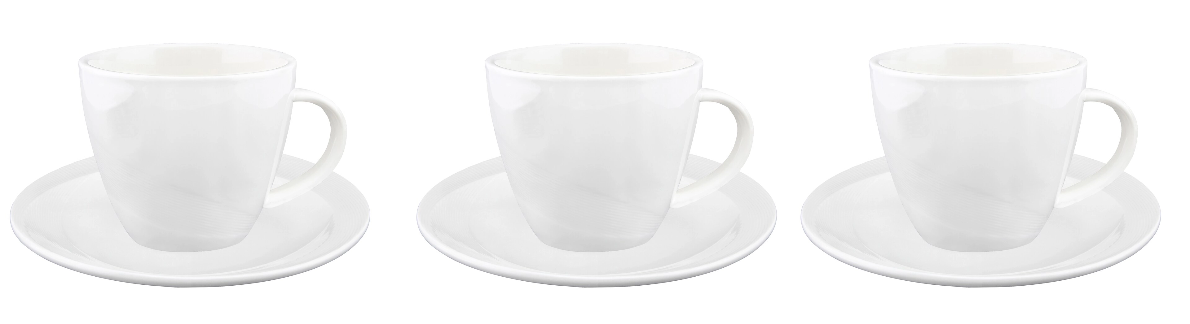 Shallow Tiffany Cup and Saucer - 3 pcs - 220 ml