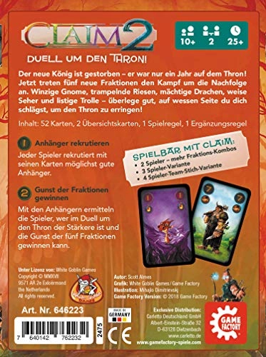 Claim 2: The Duel around the Throne - Card Game (German)