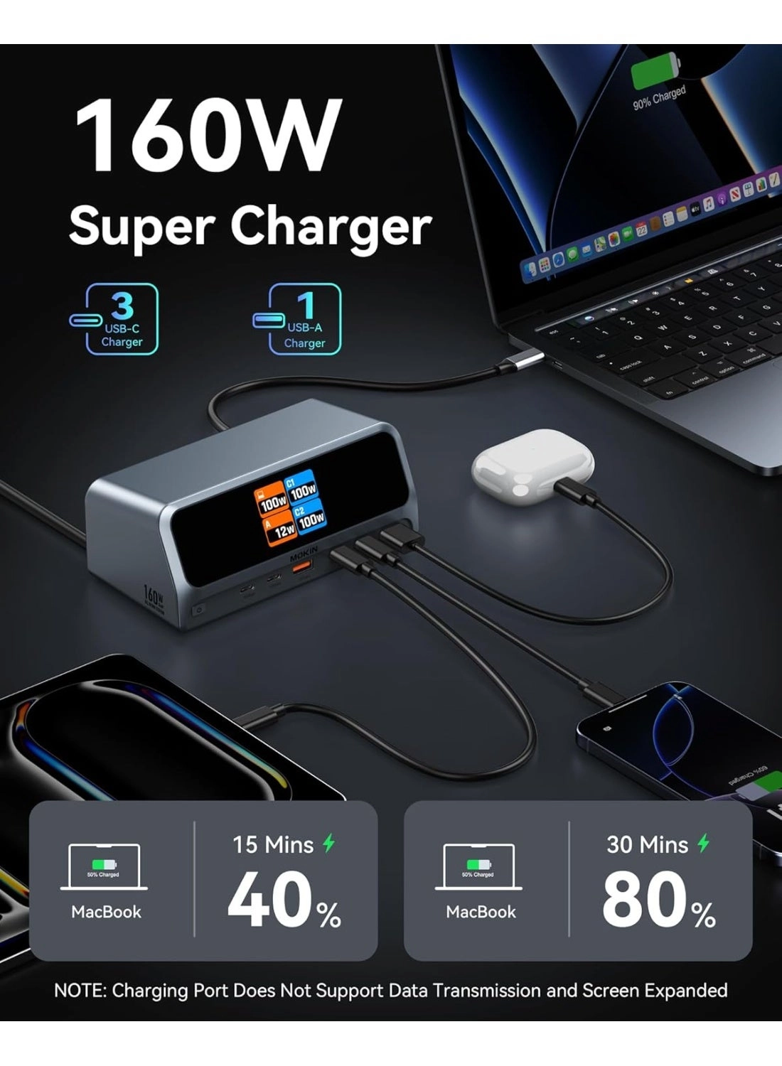13-in-1 USB-C Docking Station - USB-C MacOS Windows
