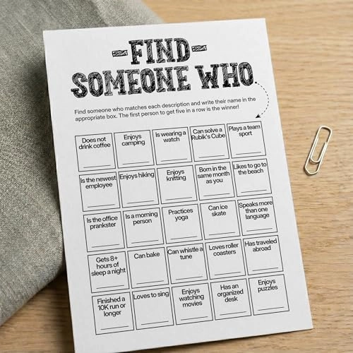 Office Bingo Cards - Adult 25