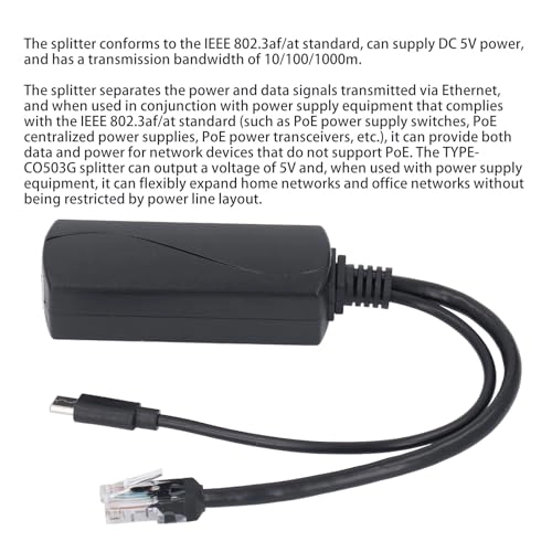 PoE Splitter - 44-57V One output RJ45 IEEE 802.3af/at 10/100/1000M
