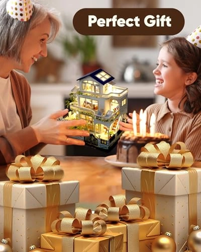 Miniature House Kit - Blue Mansion