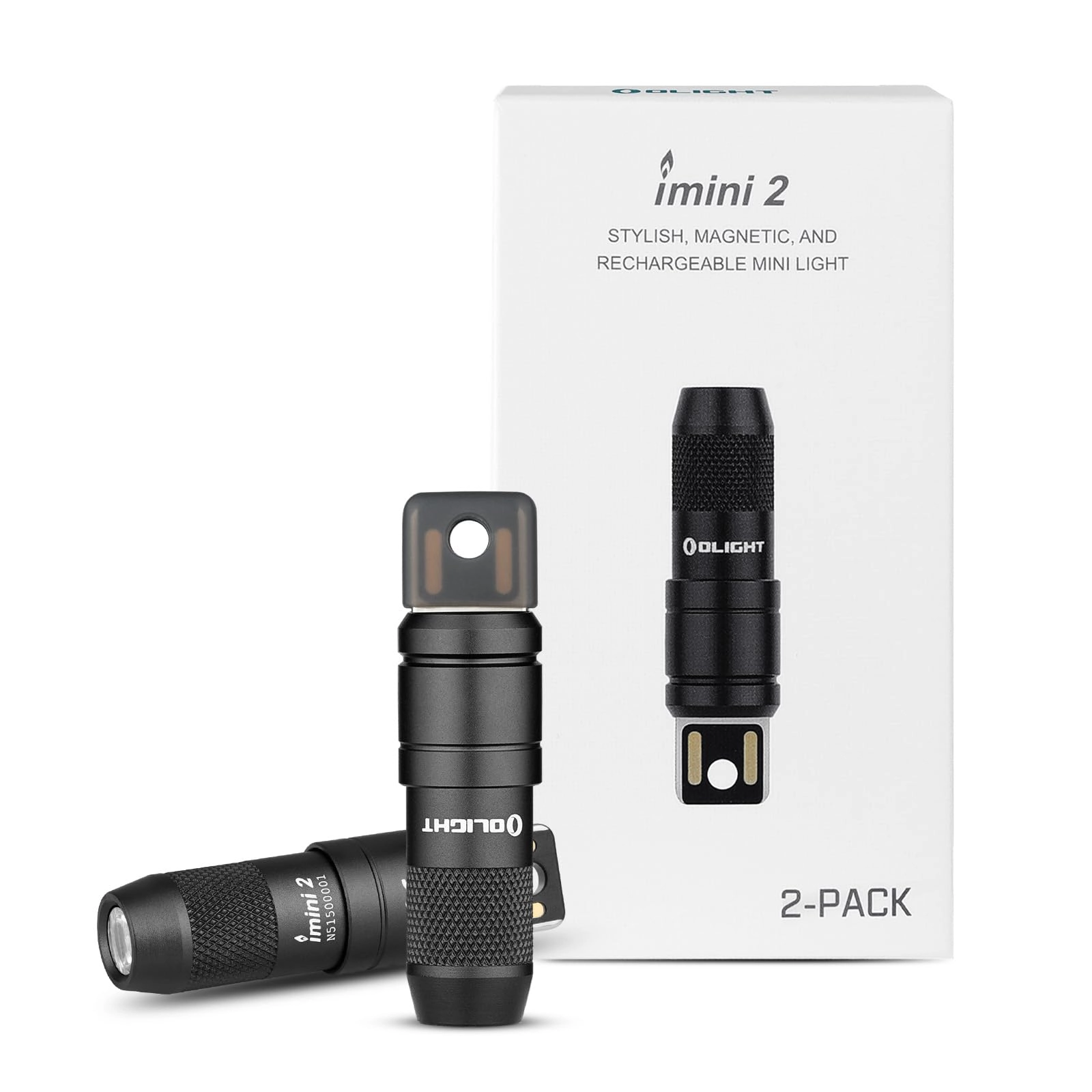 Olight IMINI 2 Keychain Flashlight Rechargeable (50lm) Pack