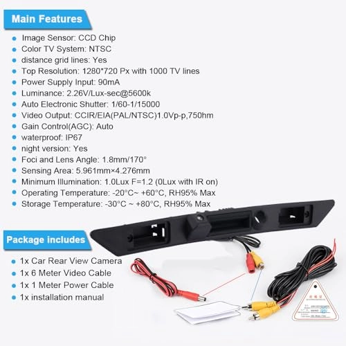 Brake Light Camera - Night Vision 628 x 586 px