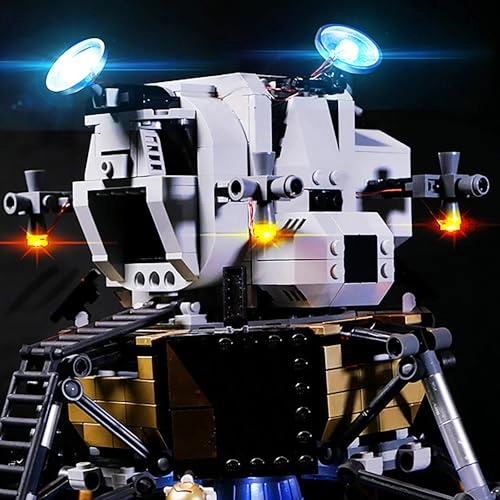 Led Light Kit for Building Block Model 10266 Lunar Module No. 11 - 5V Battery Powered