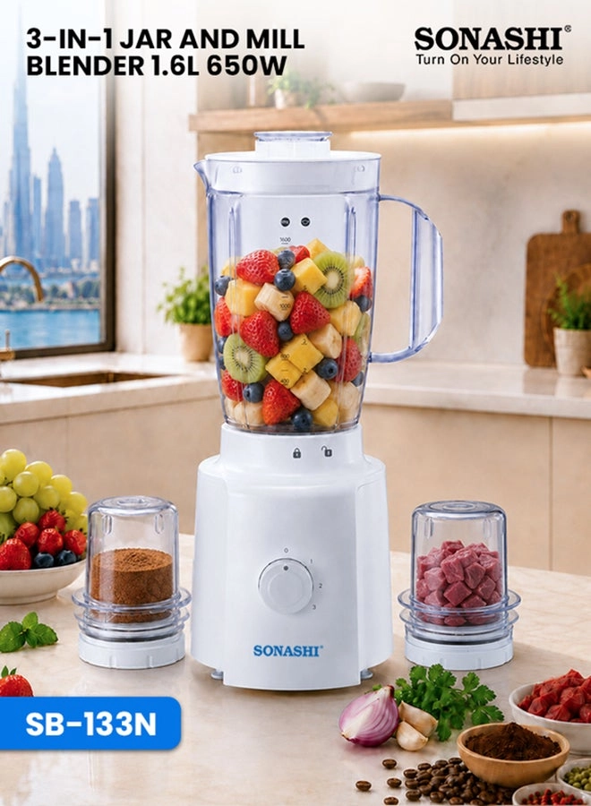SONASHI 3 in 1 Blender - 650 W