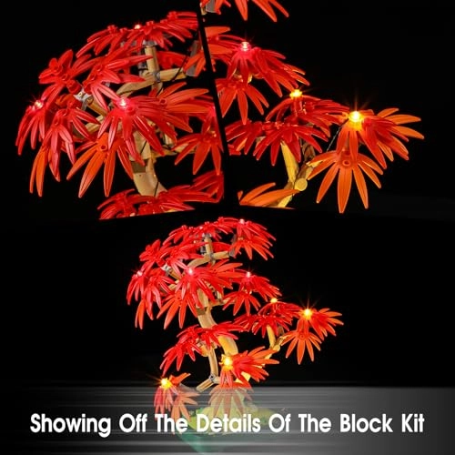 LED Light Kit - Japanese Red-Maple Bonsai Tree Set LEGO