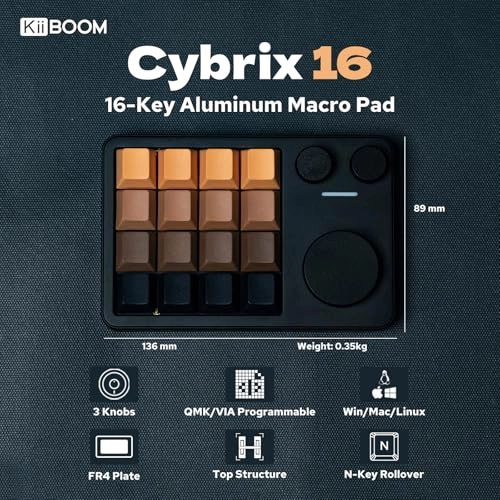 Cybrix 16 - 16 Keys 3 Knobs Hot-Swappable Type-C Wired