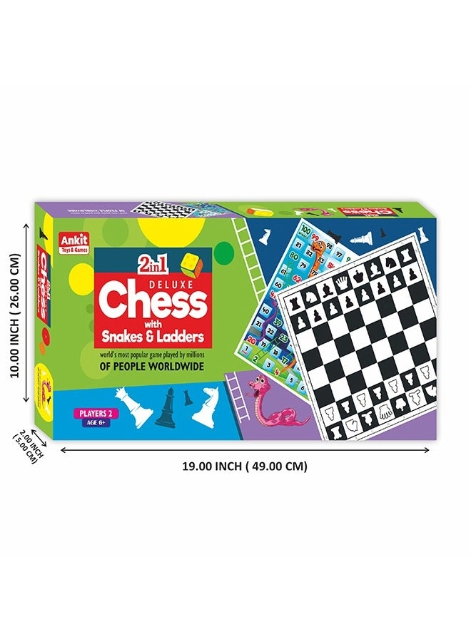 CHESS GAME DELUXE - 2 in 1 Snakes and Ladders 18"