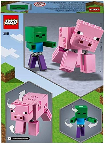Minecraft BigFig Pig and Baby Zombie Character (21157)