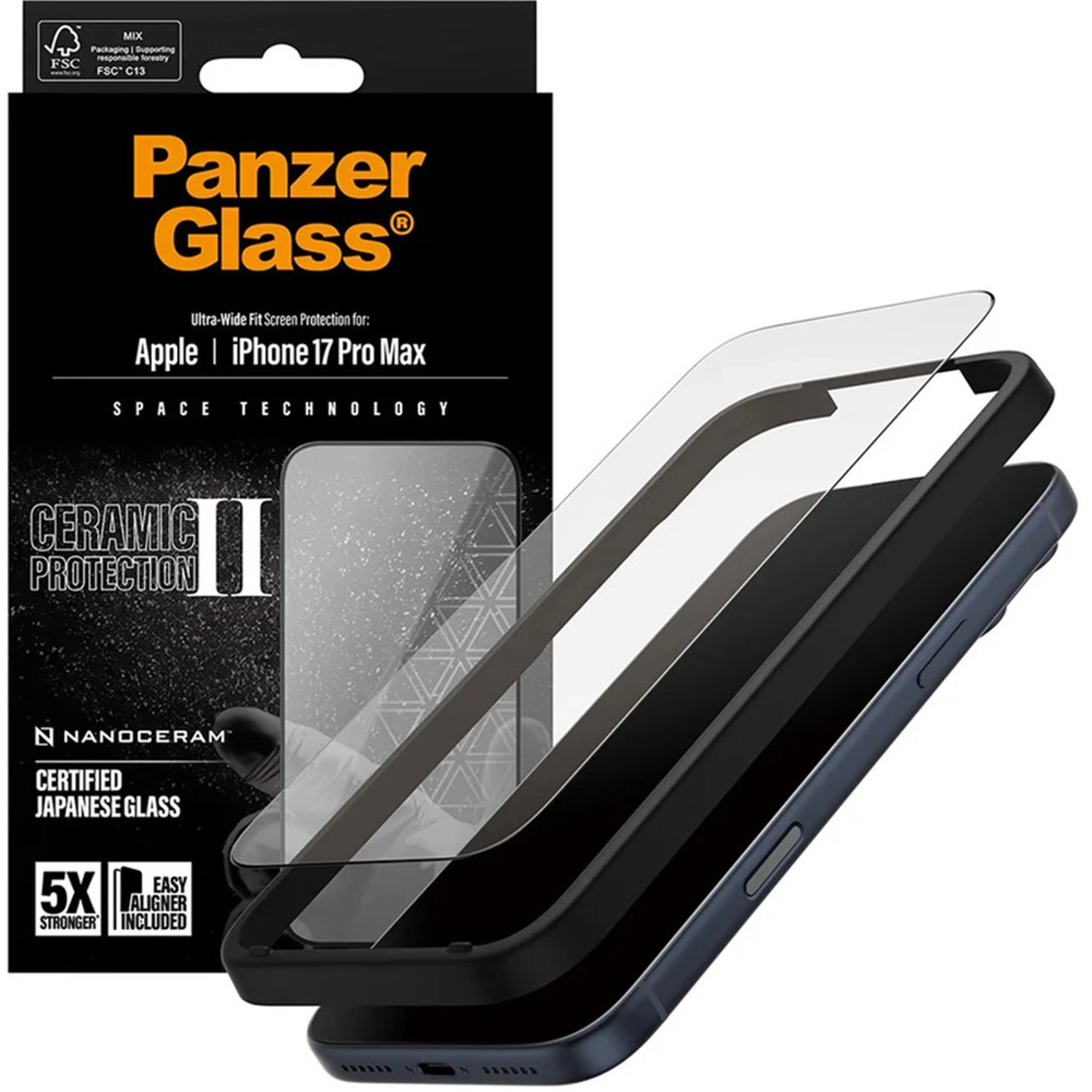 Clear Ceramic II Screen Protector for iPhone 17 Pro Max