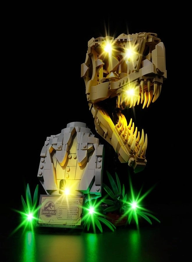 Kyglaring LED Light Kit - Compatible with Lego T. rex Skull 76964 (Lights Only)