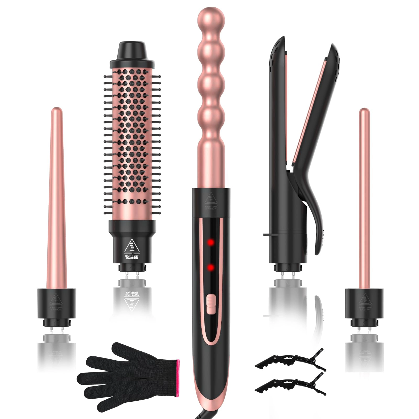 amgcive 5 in 1 Curling Wand Set - 0.35"-1