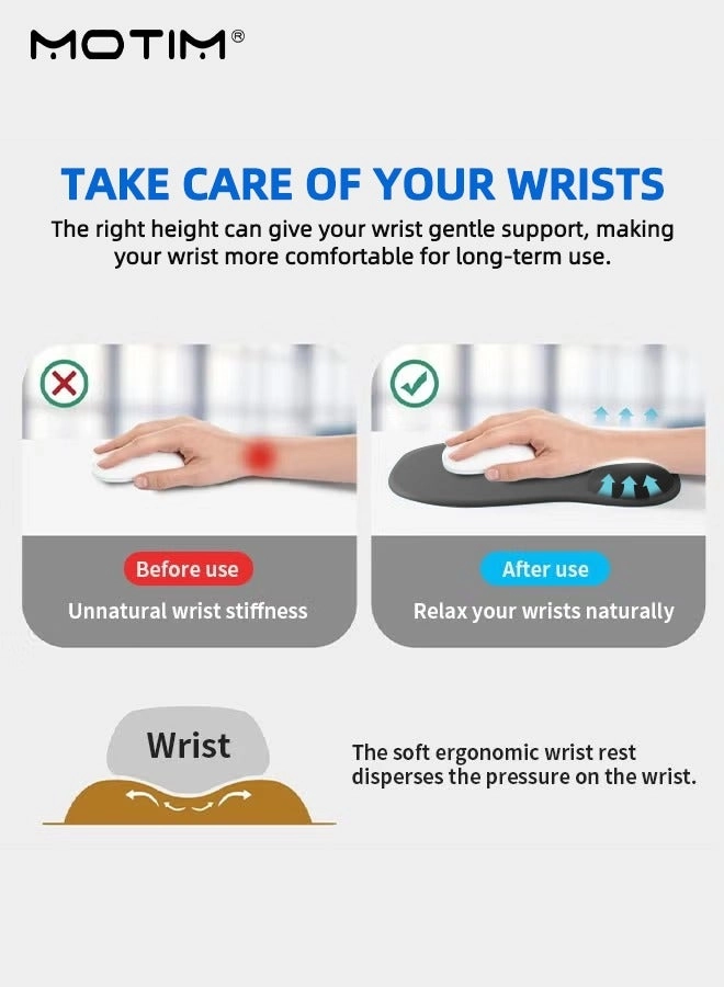 Gel Mouse Pad - Ergonomic + Keyboard Pad