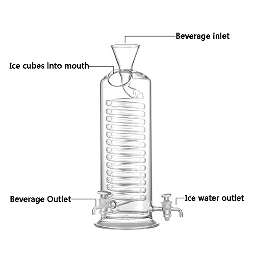 Iced Coffee Maker - 180ml 340ml Spiral Cooling Tube