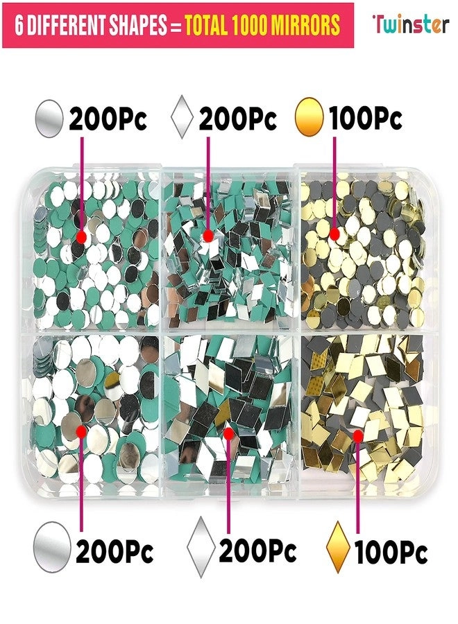 Mirrors for Craft Work - 1000 pieces