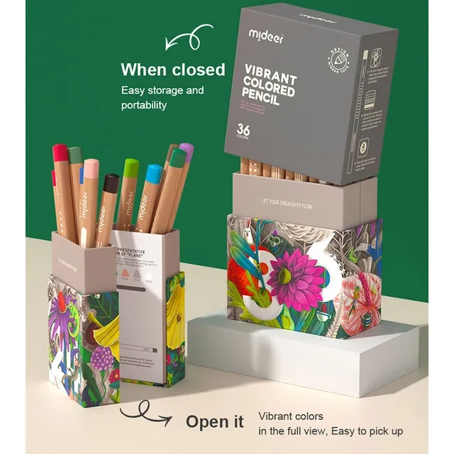 Vibrant Coloring Pencils - 36 pcs