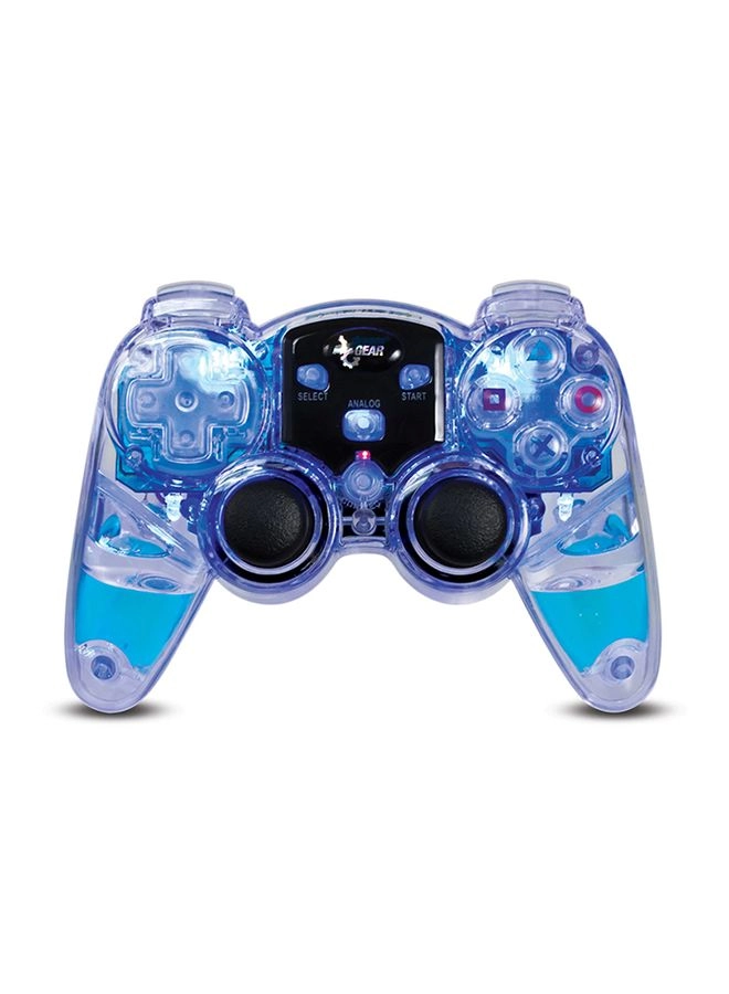 dreamGEAR Lava Glow Wireless Controller - Blue PlayStation 2 (PS2)