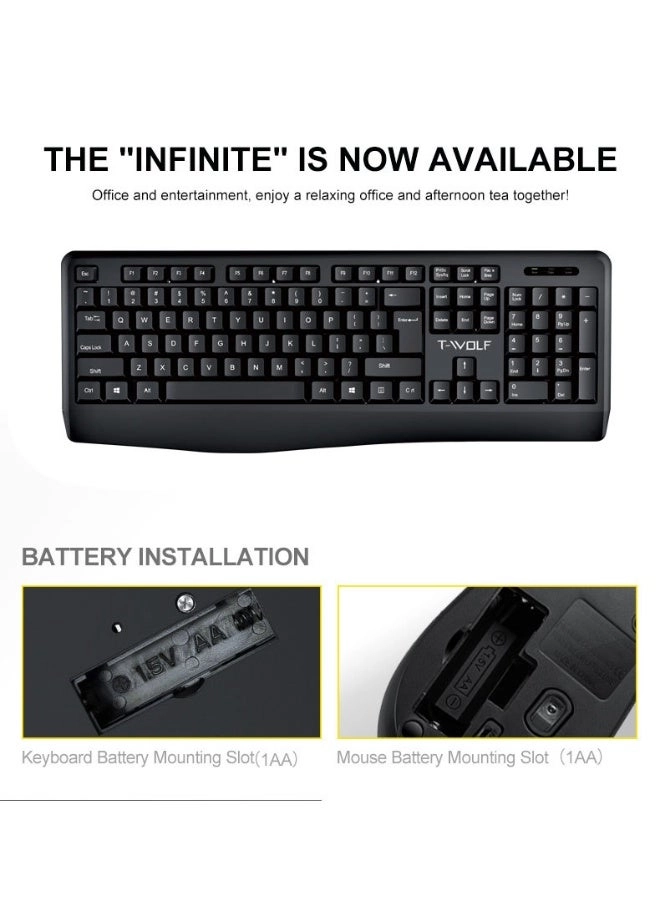 TF100 - wireless keyboard and mouse set Wireless 800/1200/1600