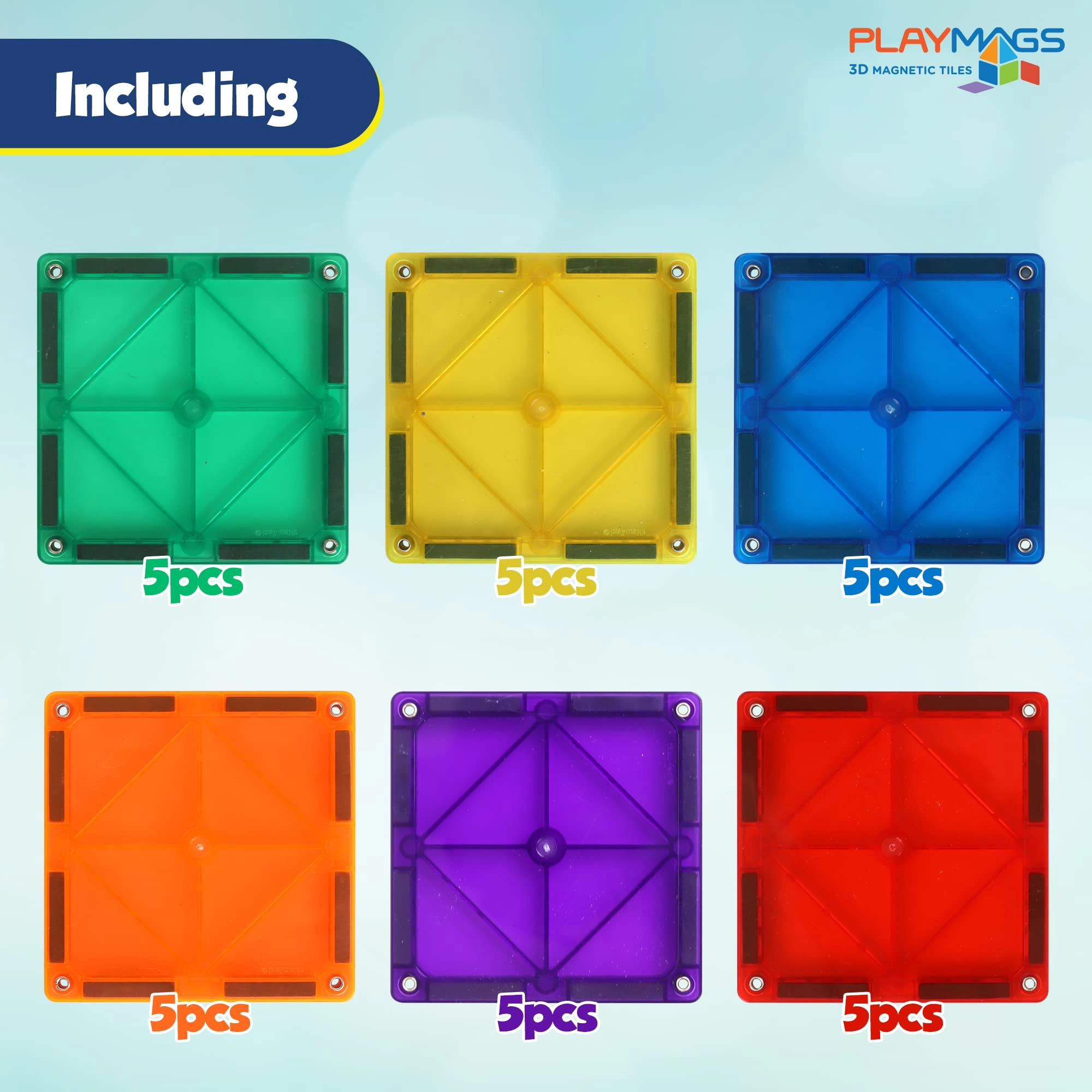 magnetic tiles - 30 pcs