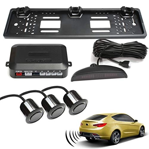 License plate frame + Sensor + Parking sensor box + LED Display Indicator + Power cable + Tool + Side User Manual