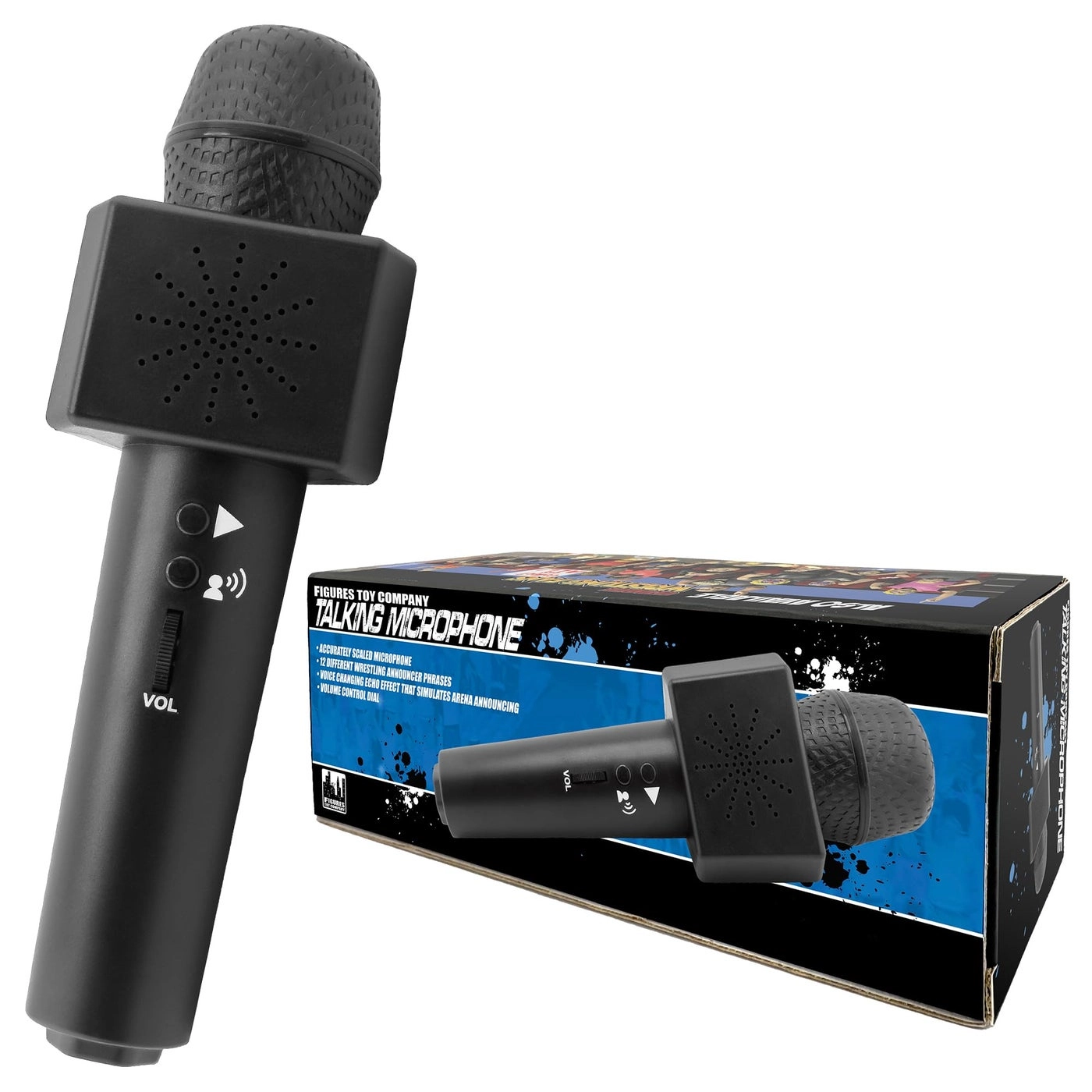 Figures Toy Company Talking Wrestling Ring Announcer Wireless Microphone