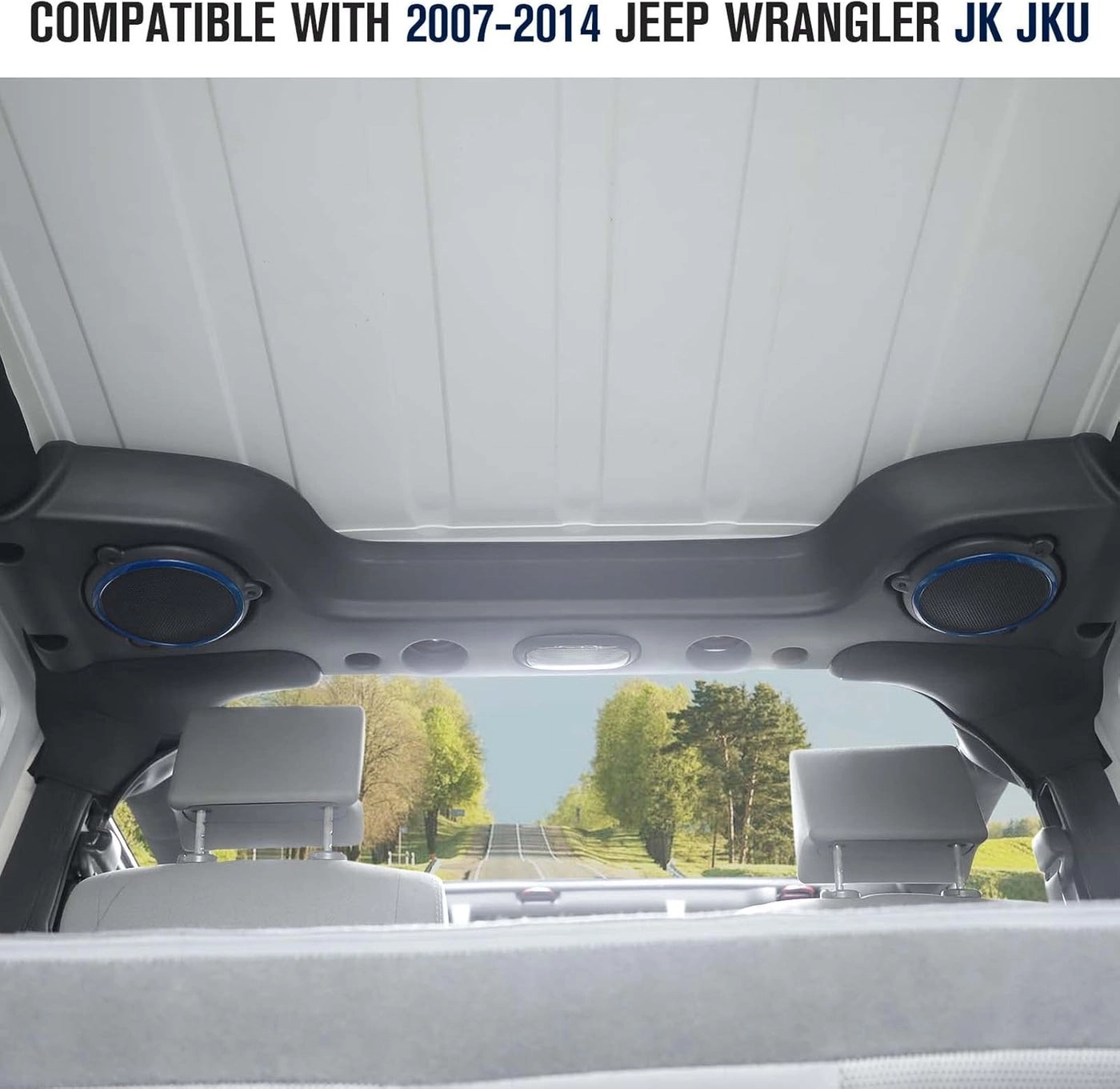 A Pillar & Roof Top Speaker Overlay Cover Trim - Jeep Wrangler JK & Unlimited 2007-2014