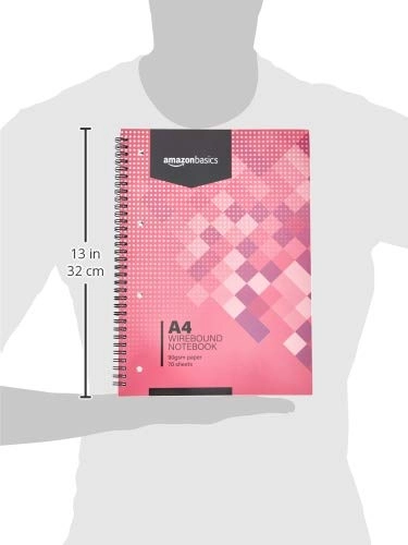Wirebound Notebook A4 Spiral - Lined 140 Pages