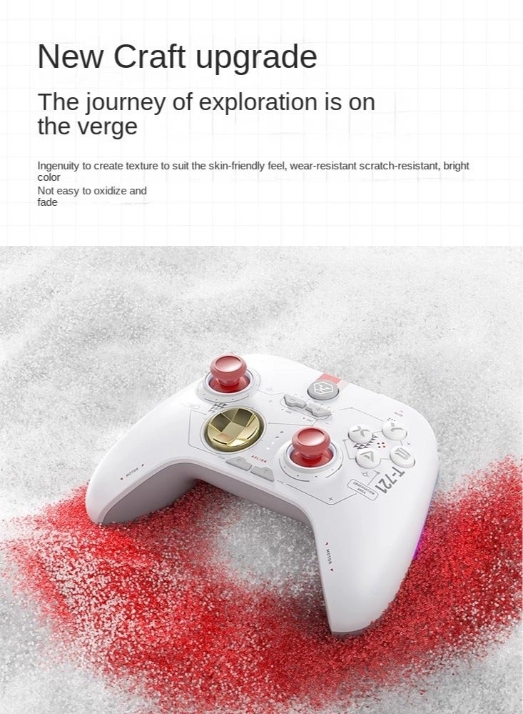 Hall Linear Trigger Gaming Controller - White