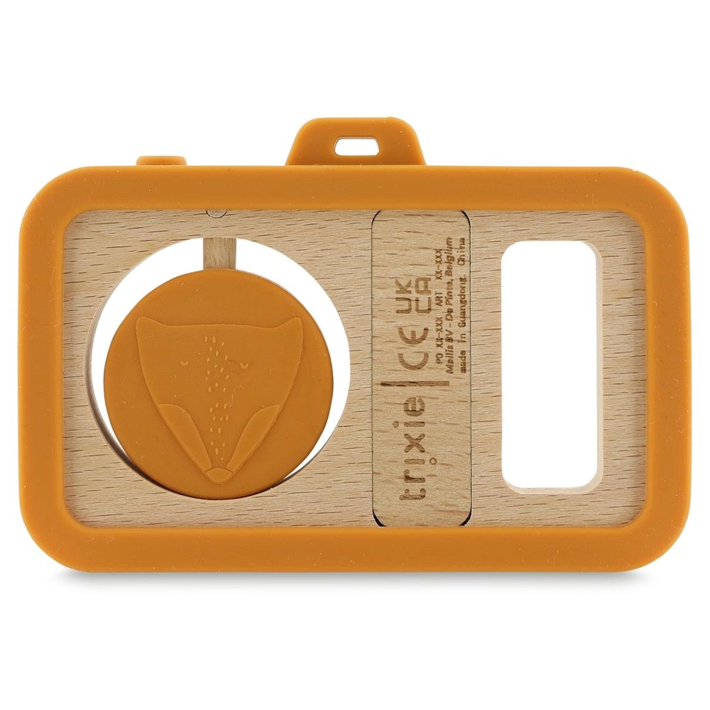 Wooden Silicone Baby Camera - Suitable for 6 months & above wood and silicone Mr. Fox