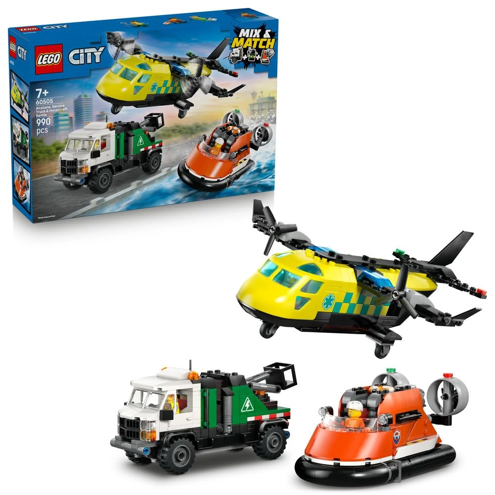 LEGO City Airplane Service Truck & Hovercraft Remix (60505)