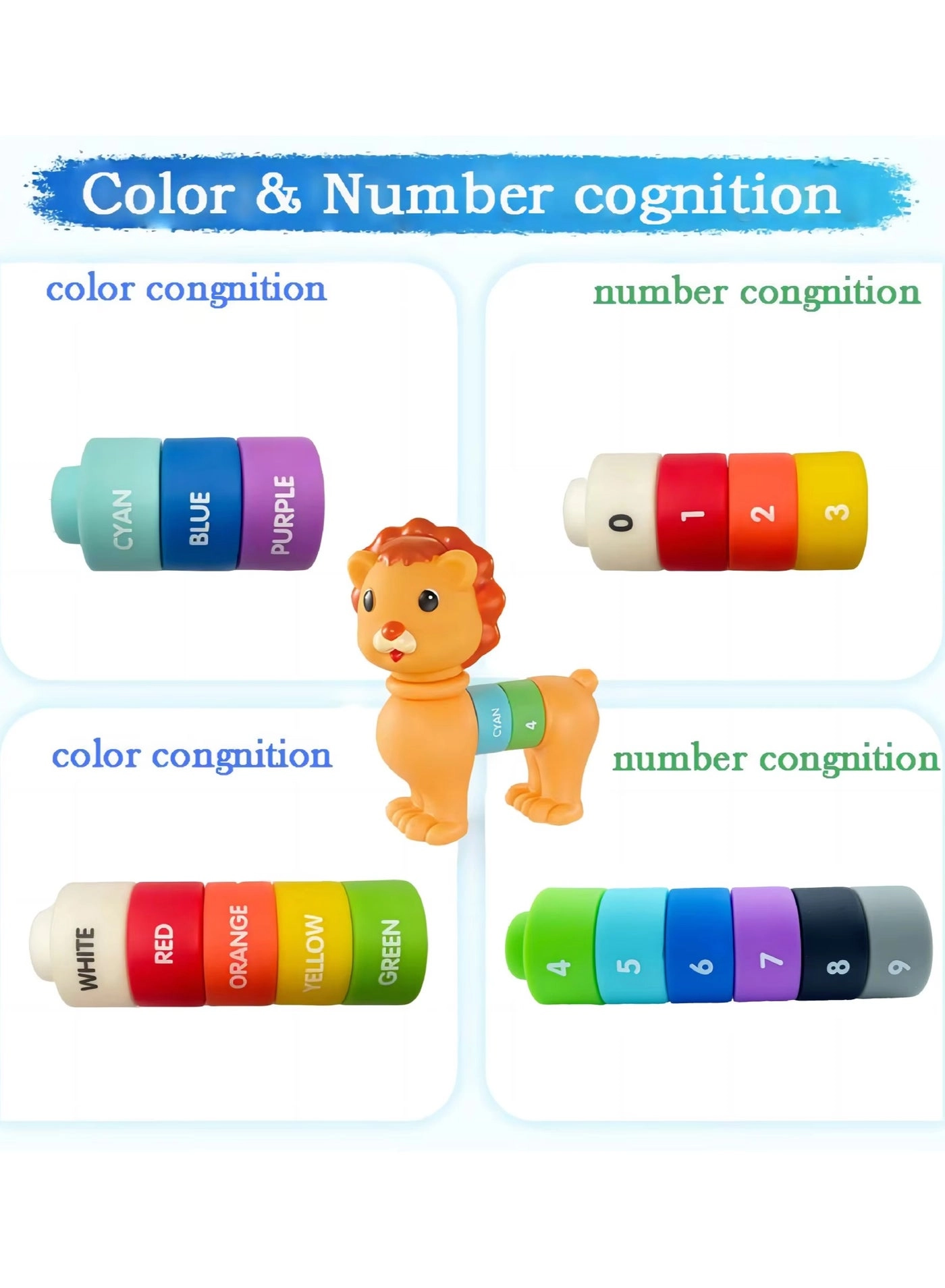 Lion Blocks Building Stacking Blocks - Animals Lion