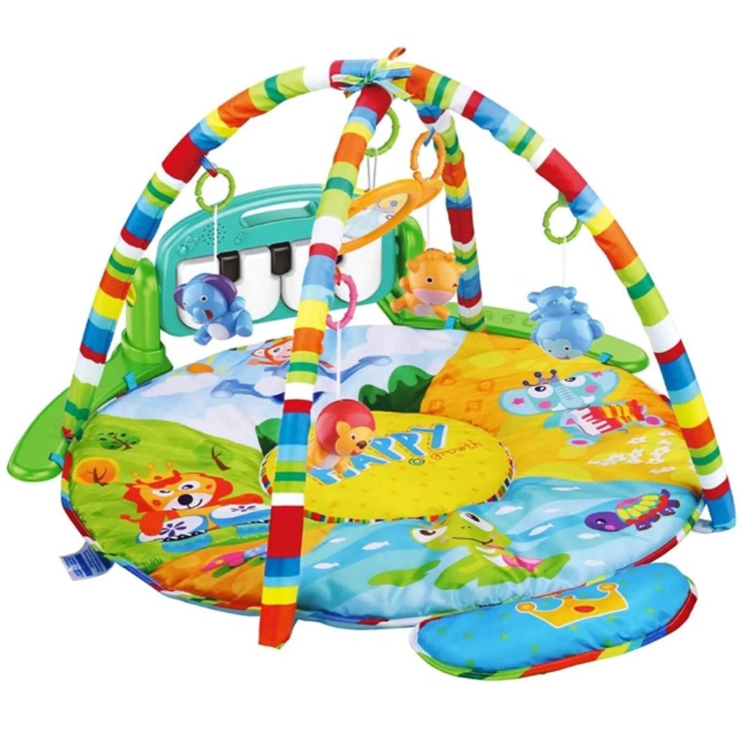 huanger Baby Play Gym Round Piano Mat Activity Center - 0 month and above