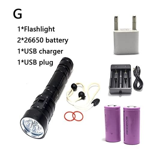 Diving Flashlight - 8000 lumens 3x XM-L L2 LED