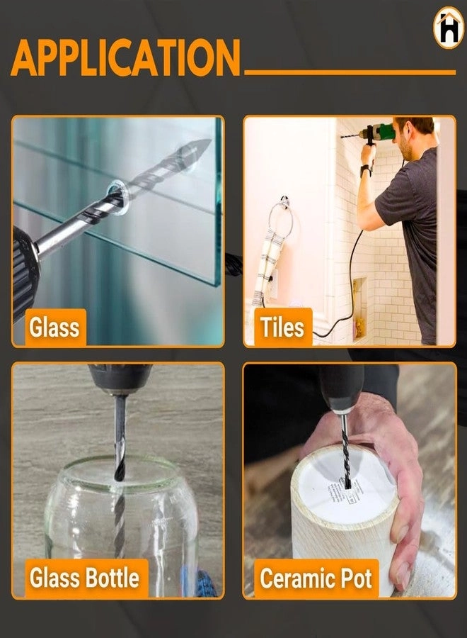 Masonry Drill Bits - Tungsten Carbide 5 Size 5mm to 12mm