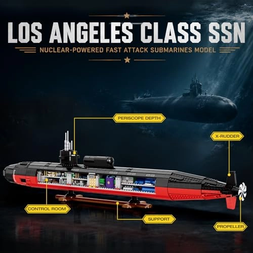 Los Angeles Class SSN Nuclear Submarine - 1:125 Building Set