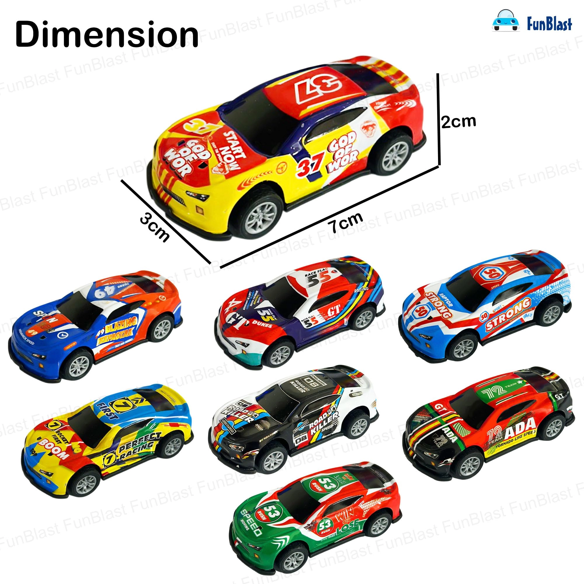 Die-Cast Car Set - 8pcs