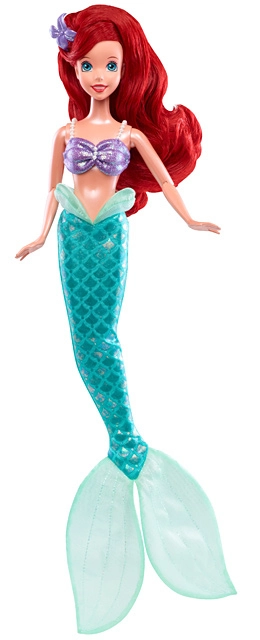 Ariel Doll - Deluxe Mermaid Iridescent Tail Hair Jewelry Beads Ages 6+