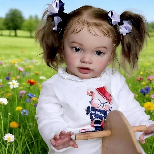 Pippa Reborn Baby Doll - 26 inch Cotton Vinyl Hand-rooted Curly Hair Ages 3+