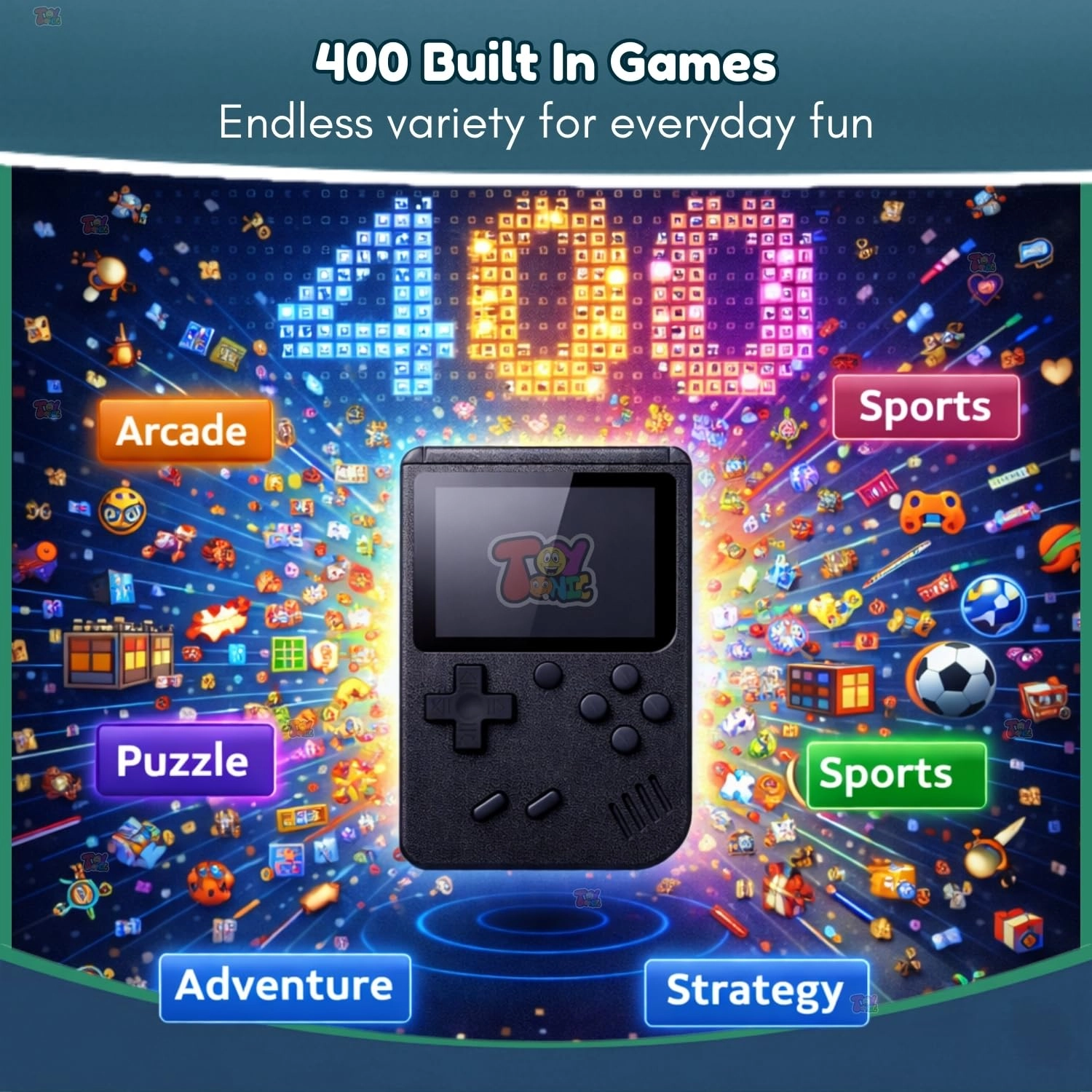 Pocket Video Game Console - 400-in-1 Handheld